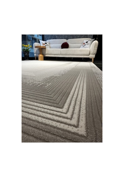 Merinos Vista Gri Renk %100 Akrilik Yumuşak Dokulu Salon Oturma Odası Halısı 79323-95