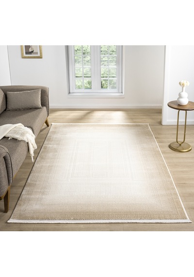 Mariesse Home Artes Serisi Bambu Dokulu Modern Sık Dokuma Makine Halısı Smart 12006 Bej