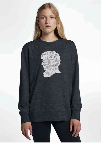 Sherlock Impossible Baskılı Füme Antrasit Kadın Sweatshirt