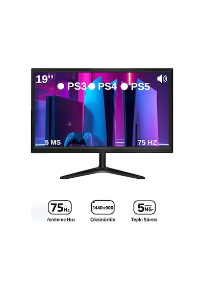 Sn-ha-ma Sencrom 19'' Ps3-ps4-ps5 Uyumlu Dahili Hoparlör Ve Kumandalı 49 Ekran Full Hd Led Monitör