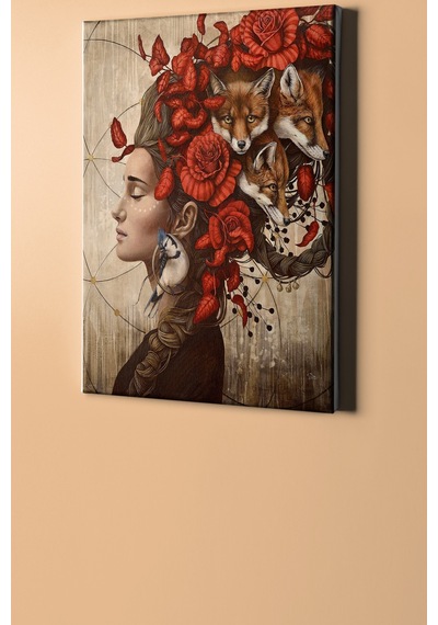 Webstyle Sayılarla Boyama Seti Kasnaklı Tabiat Saçli Kadın 2 50 X 65 Cm