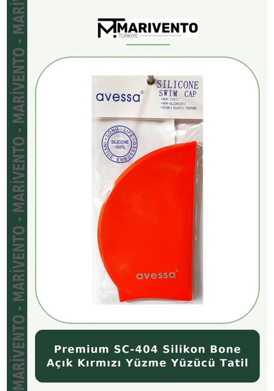 Premium Sc-404 Silikon Bone Açık Kırmızı Yüzme Yüzücü Tatil