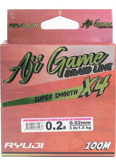 Ryujı Ajı Game 4x, 100m, Pink İp Misina 0,05 Mm