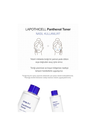 Hassas Ciltlere Özel Pantenol İçerikli, Nemlendirici Tonik Lapothıcell Panthenol Toner