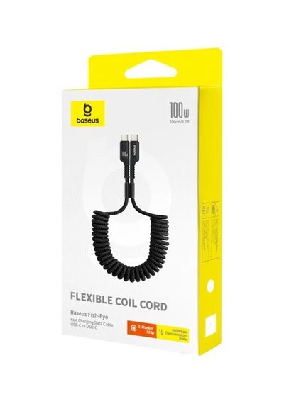 Baseus Fish-eye 100w Pd Type-c To Type-c E-marker Çipli Yaylı Örg