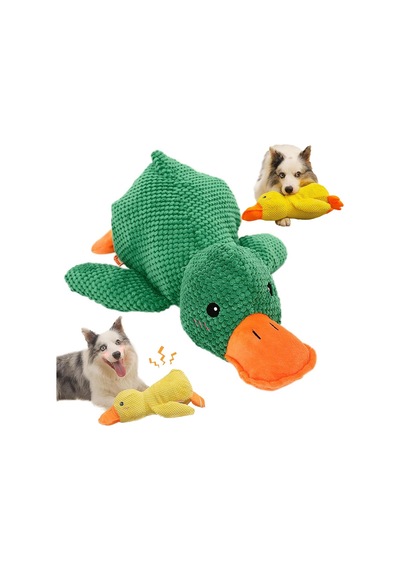 Madpet Köpek Oyuncağı Sesli Peluş Ördek 45 Cm - Yeşil