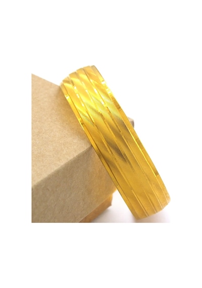Altın Kaplama 4 Sıra Çizgili 1.5 Cm Bilezik Blz-3061 Altın