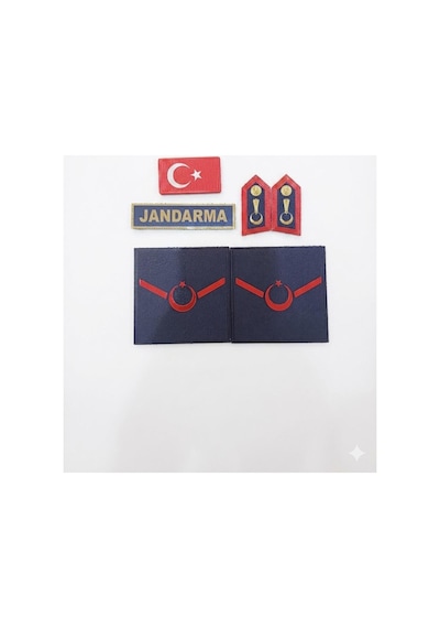 Asayiş Uzman Onbaşı Bayrak Spolet Jandarma Yazı 4 Lü Set