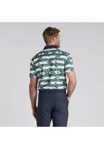 Puma Garden Pique Polo Çiçek Baskılı Erkek Golf Tshirt Vine-deep Navy
