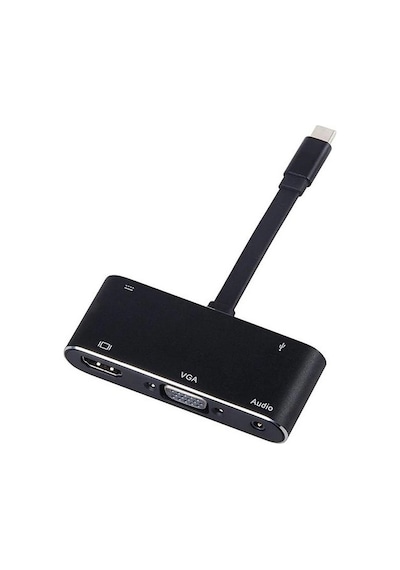 Usb 3.1 Type C To Hdmı Vga 3.5Mm Usb 3.0 4348P Çevirici Dönüştürücü