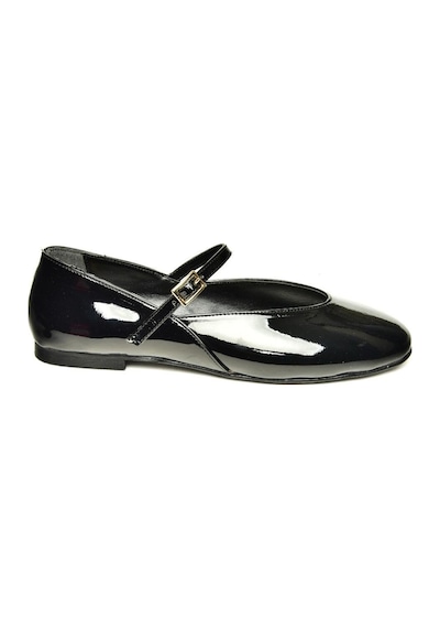Fox Shoes U272900208 Siyah Rugan Kadın Babet Siyah-rugan Siyah