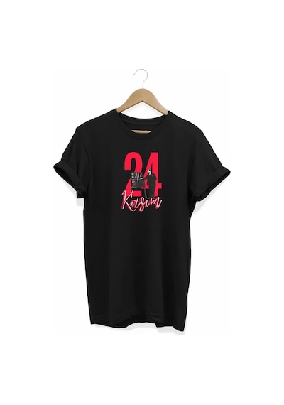 Freedom Store 24 Kasım Öğretmenler Günü Öğretmen Hediyesi Baskılı Oversize T-shirt - Siyah
