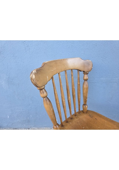 Vintage Masif Ahşap Sandalye 1 Adet Ac08 Çok Renkli
