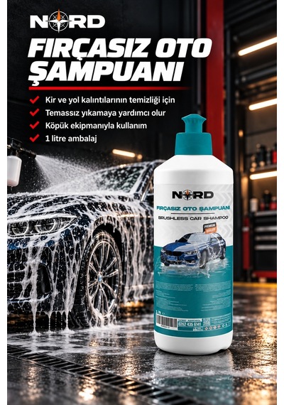 Nord Fırçasız Oto Şampuanı 1 L
