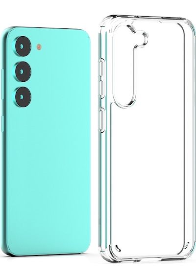 Galaxy S23 Plus Kılıf Zore Coss Şeffaf Sert Silikon Kılıf