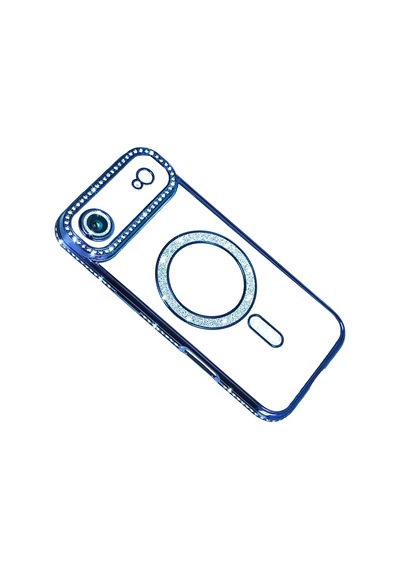 Mey İthalat iPhone Uyumlu 17 Air Joke Simli Magneticsafe Kılıf - Mavi
