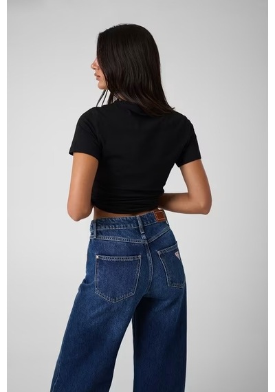 Guess Embro Regular Fit Kadın T-shirt W6bı21k6040 Siyah