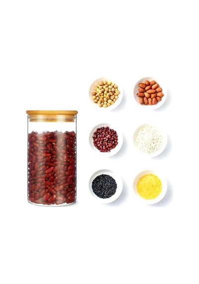 12 Adet 250ml Bambu Kapaklı Vakumlu Baharatlık Seti Diğer