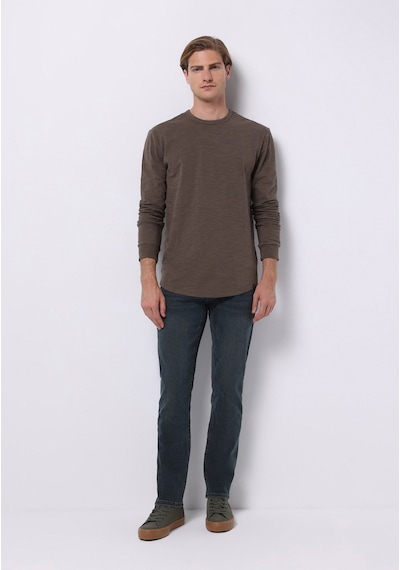 Colin's Colins Regular Fit Yuvarlak Yaka Düz Erkek Gri Uzun Kol Tişört Cl1076432 Q1.v1 Tpe Gri