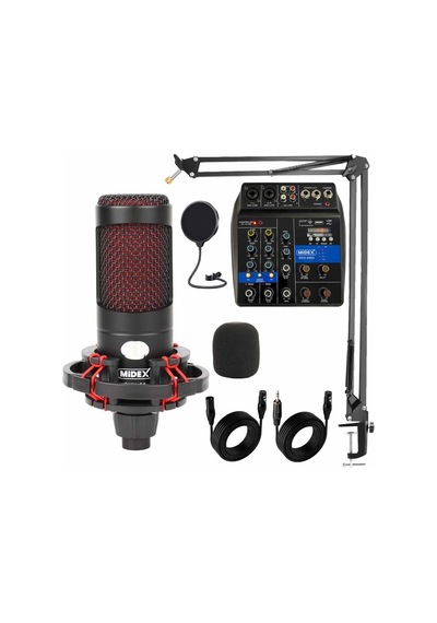 Midex Cxn 30 Paket 2 48v Mikserli Condenser Mikrofon Stand Seti