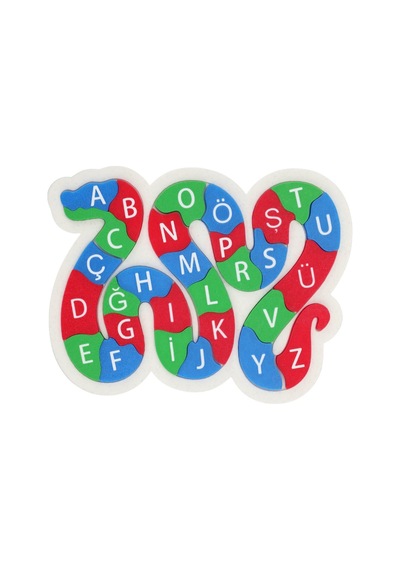 Çocuklar İçin Eğitici Abc Harf Öğretici Renkli Yılan Puzzle - Dayanıklı Pla Materyal