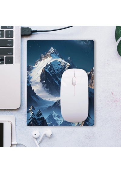 Sonictouch Yükselen Zafer Ay Yıldızlı Dağ Zirvesi Temalı Kaymaz Gaming Oyuncu Dikişsiz Mouse Pad 17x
