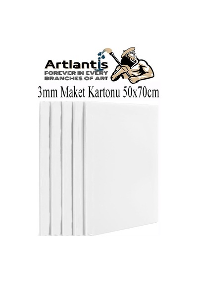 Maket Kartonu Beyaz Fotoblok 3 Mm 50x70 Cm 5 Adet Hobi Sanat Okul Köpüklü Straforlu Maket Kartonu