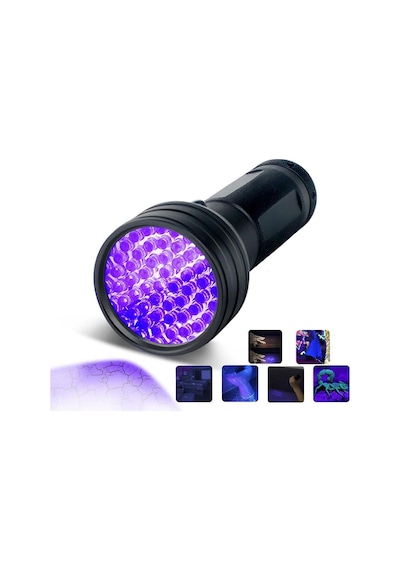 51 Led Mor Işık Uv El Feneri Ultraviyole Blacklight