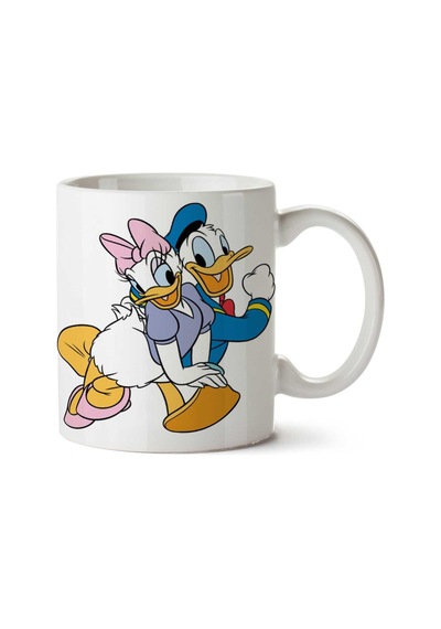 Donald-duck-png-clipart İki Tarafı Baskılı Kupa Bardak Çok Renkli