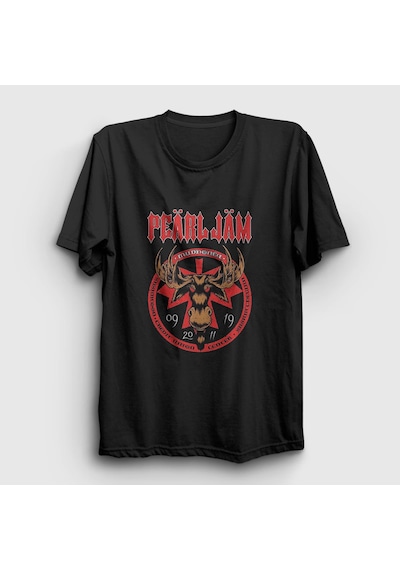 Presmono Unisex Moose Pearl Jam T-shirt Siyah