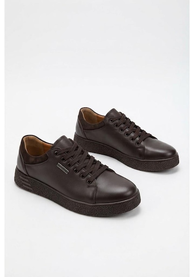 Pierre Cardin Anatomik Orijinal Ürün Hakiki Deri Sneaker Erkek Ayakkabı 169-581 Kahve