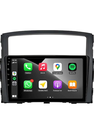 Mitsubishi Pajero Araç Multimedya Android Ekran Carplay Double Teyp 4+64 9" 07-17 Black Blueway