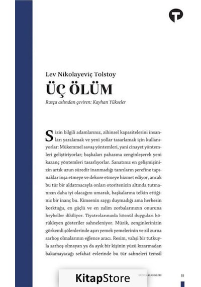 Üç Ölüm - Lev Nikolayeviç Tolstoy - Turkuvaz Kitap