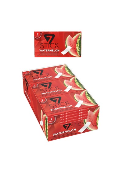 Şekersiz 7'li Karpuz Aromalı Sakız 14,5gr 24 Adet