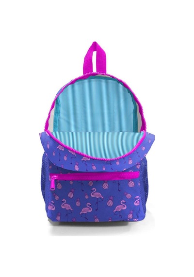 Minik Yuva Sırt Çantası Lavanta Pembe Flamingo Desenli İki Bölmeli  23152