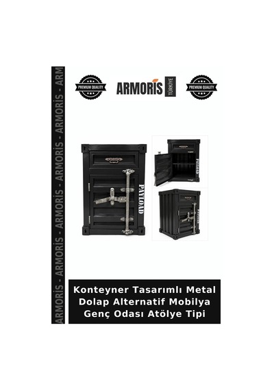 Konteyner Tasarımlı Metal Dolap Alternatif Mobilya Genç Odası Atölye Tipi Çok Renkli Konteyner Tasarımlı Metal Dolap Alternatif Mobilya Genç Odası Atölye Tipi Çok Renkli