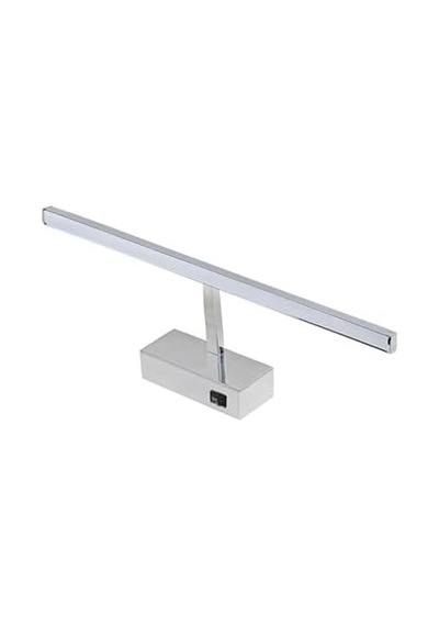 Kanarya 40 Cm 8w Led Ayna & Resim Apliği Krom 4200k Gün Işığı, 720 Lümen, Ip45 Su Korumalı, 64w Eşdeğer, Açma/kapama Anahtarlı, 220v Modern Duvar Aydınlatma Armatürü Abanoz