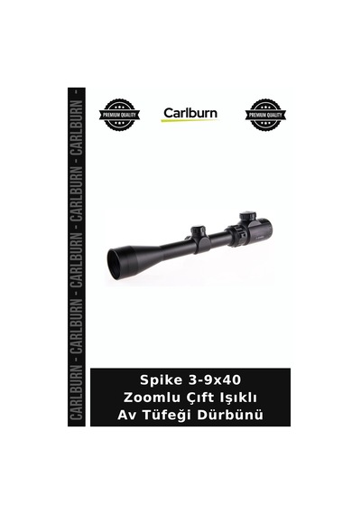 Spike 3-9x40 Zoomlu Çıft Işıklı Av Tüfeği Dürbünü Kamp Malzemesi Optik Ekipman Seyahat Aleti Diğer