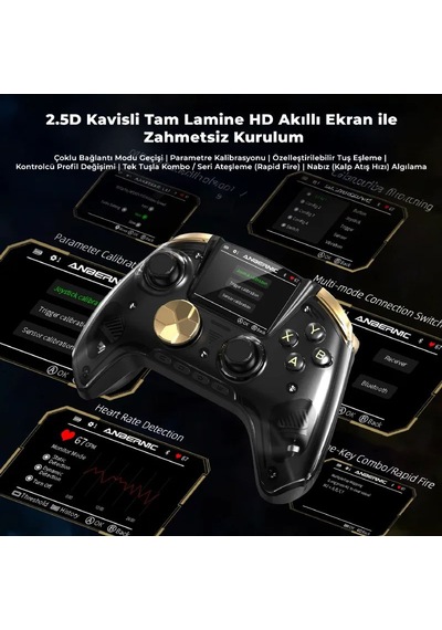 Rg G01 Akıllı Ekranlı Kablosuz Oyun Kolu Siyah- 2.5d Hd Ekran Purple Kirin Kapasitif Joystick Çift Modlu Manyetik Hall Tetik Mekanik Abxy Nabız Sensörlü Pc Switch Android İos Gamepad Rg G01 Akıllı Ekranlı Kablosuz Oyun Kolu Siyah- 2.5d Hd Ekran Purple Kirin Kapasitif Joystick Çift Modlu Manyetik Hall Tetik Mekanik Abxy Nabız Sensörlü Pc Switch Android İos Gamepad