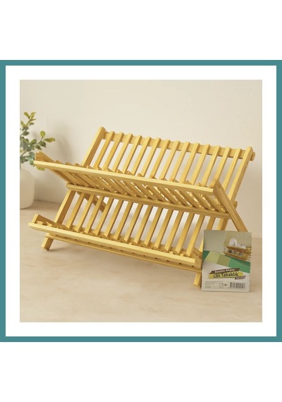 Bezos Bambu Tezgah Üstü Bulaşıklık Ve Tabaklık 46x33 Cm Mac Çok Renkli