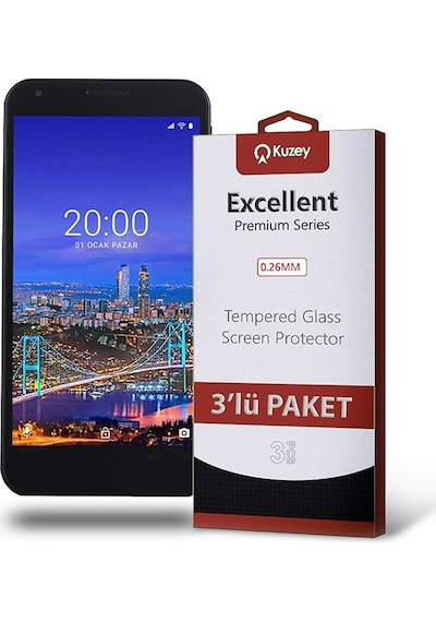 Vestel Uyumlu Venüs 5530 Ekran Koruyucu Cam 3 Adet (532174277)