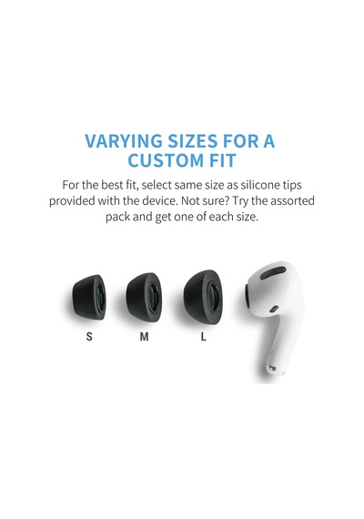 Apple Airpods Pro Generation 1 & 2 İçin Köpük Kulak Uçları, Çeşitli S, M & L, 3 Çift - Üstün Konfor, Sarsılmaz Uyum, Hafızalı Köpük Kulaklık Uçları, Kulaklık Değiştirme İpuçları, Abd'de Apple Airpods Pro Generation 1 & 2 İçin Köpük Kulak Uçları, Çeşitli S, M & L, 3 Çift - Üstün Konfor, Sarsılmaz Uyum, Hafızalı Köpük Kulaklık Uçları, Kulaklık Değiştirme İpuçları, Abd'de