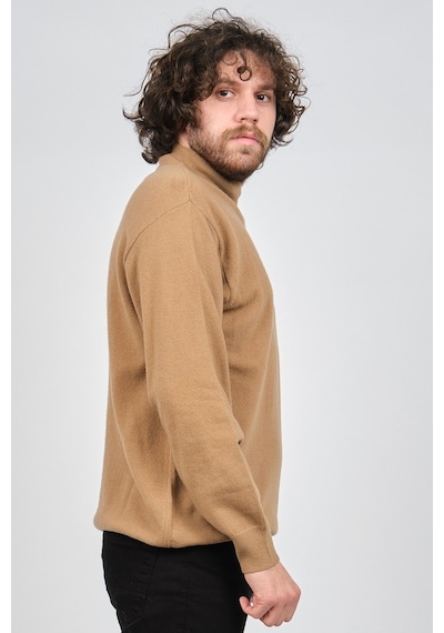 Ida Erkek Lambswool Yarım Balıkçı Kazak 0593161 Camel Camel