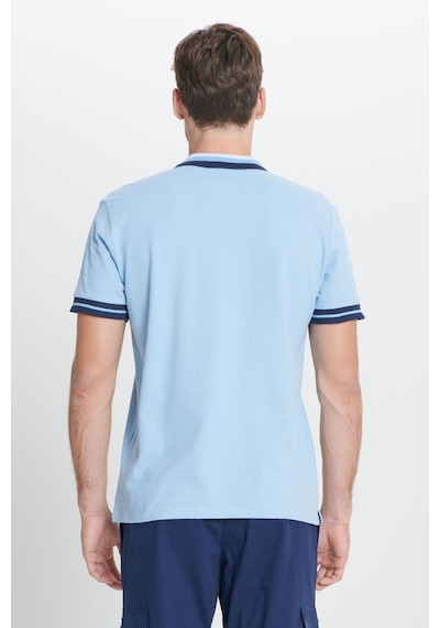 AC&Co / Altınyıldız Classics Erkek Acık Mavı Slim Fit Dar Kesim %100 Pamuk Polo Yaka Tişört Acık Mavı