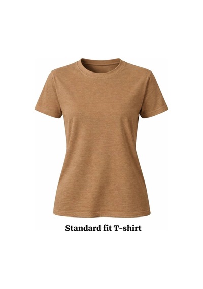 Kadın Kahverengi Basic Pamuk T-shirt Kahverengi