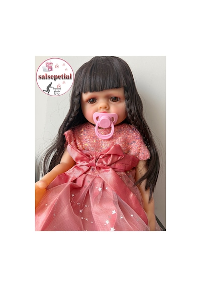 Büyük Boy Konuşan Bebek 55 Cm Konuşan Gerçekçi Reborn Bebek Yumuşak Vinil Aksesuarlı Sesli Bebek