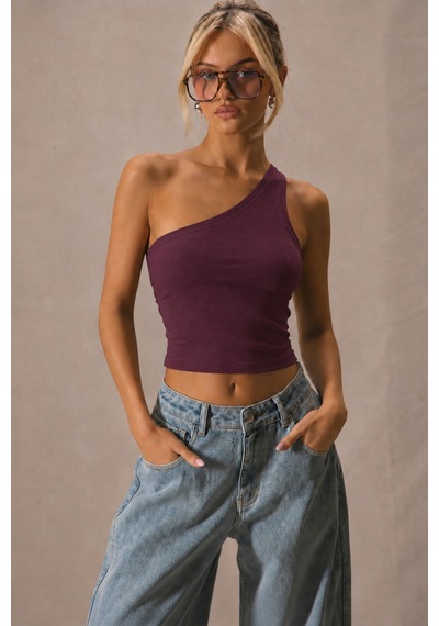 Cool Tarz Kadın Tek Omuz Crop Atlet Esnek Slim Fit Süprem Kumaş Asimetrik Yaka Bluz Bordo Bordo Cool Tarz Kadın Tek Omuz Crop Atlet Esnek Slim Fit Süprem Kumaş Asimetrik Yaka Bluz Bordo Bordo