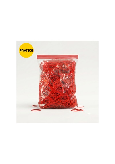 Yüksek Dayanıklı Kırmızı Paket Lastiği 5 Cm 500 Gr Esnek Bağlama Lastiği