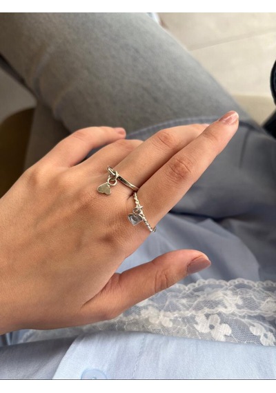 Charm Burgu Yüzük Gümüş