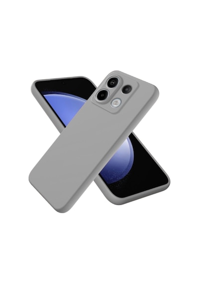 Redmi Note 13 Pro 5g Uyumlu Silikon Kılıf - Kamera Korumalı Esnek Pastel Renk Kapak - Gri